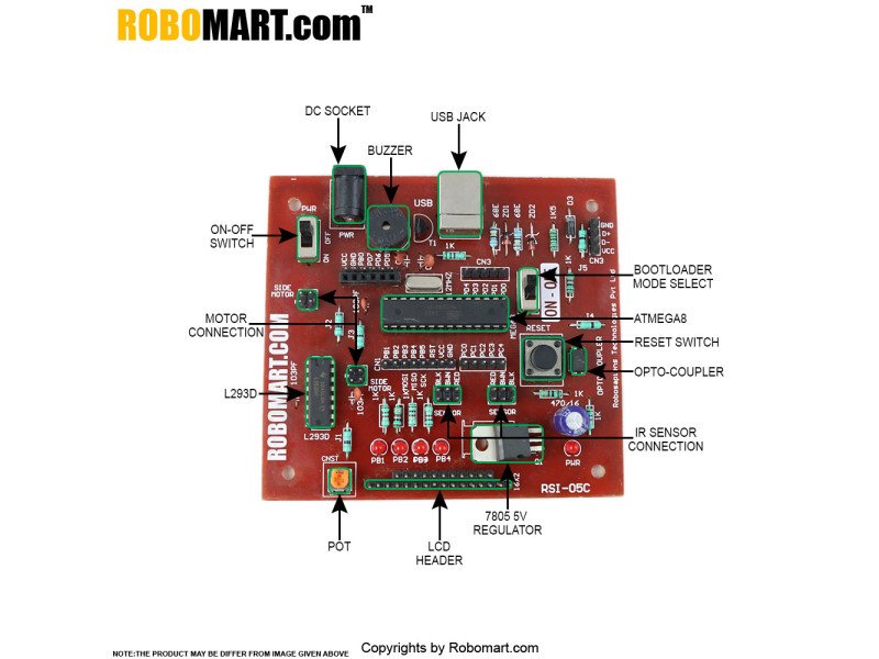 Atmega8 mini Robotics Development Board V4.0