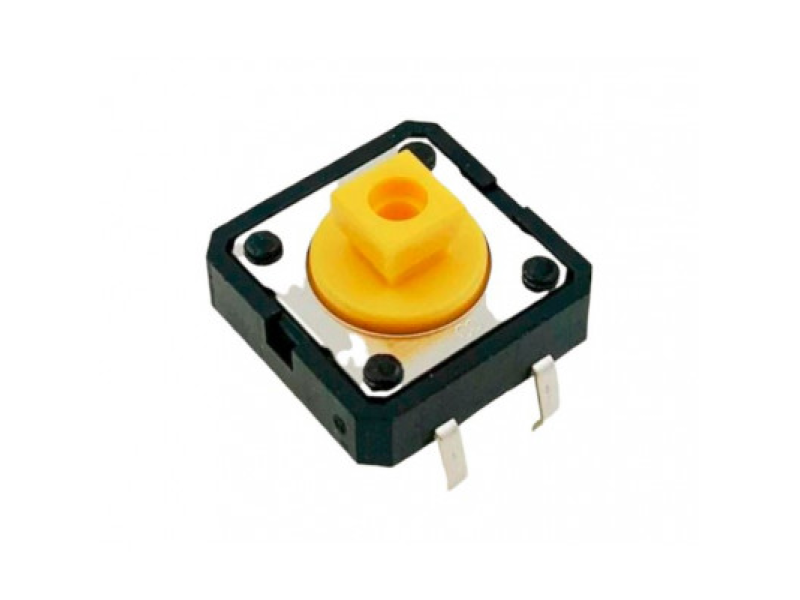 Yellow 12x12x7.3mm Tactile 4 Pin Push Button Switch (Pack of 5)