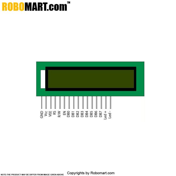 16x2 Character LCD Display for Arduino/Raspberry-Pi/Robotics
