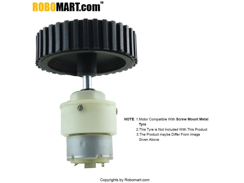 100 RPM Center Shaft Metal Gear DC Motor 