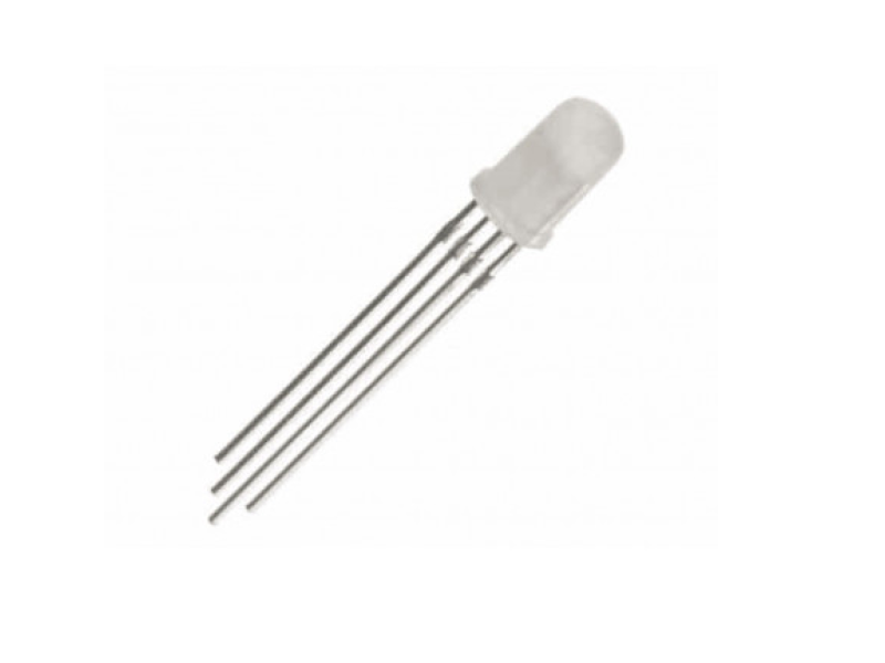 5mm Round RGB LED 4Pin Through Hole White Diffused LED Common Anode (Pack of 2)