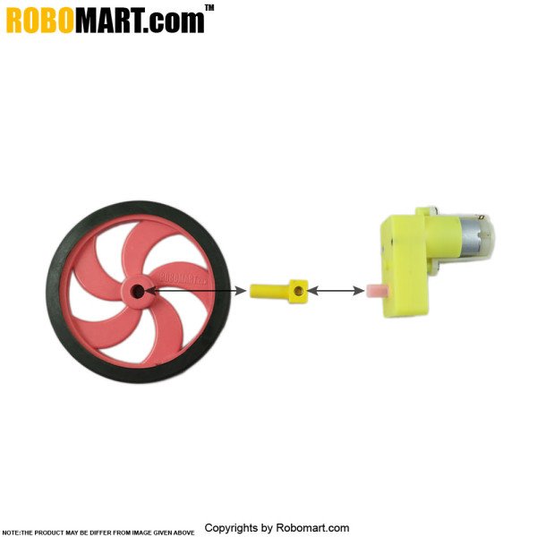 6 MM BO Motor Shaft Wheel Coupling (Yellow)