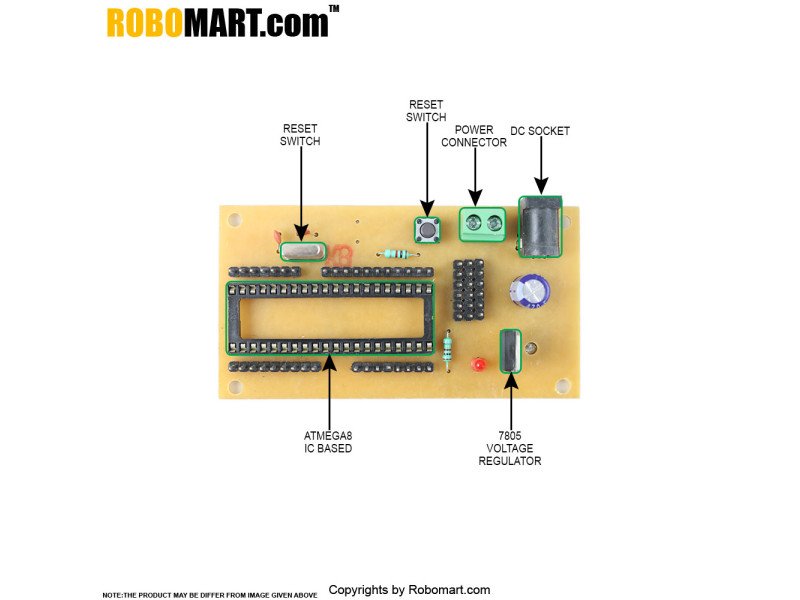 ATMEGA16 Project Board without Controller V 2.0