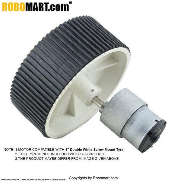 45 RPM Side Shaft Gear DC Motor for Arduino/Raspberry-Pi/Robotics
