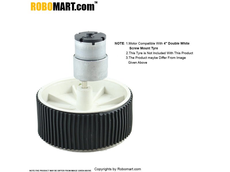 100 RPM Side Shaft Gear DC Motor 