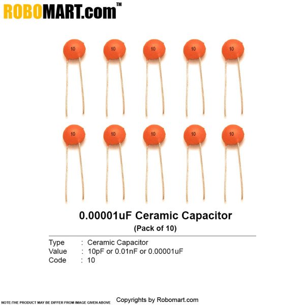 10pF Ceramic Capacitor (Pack of 10)