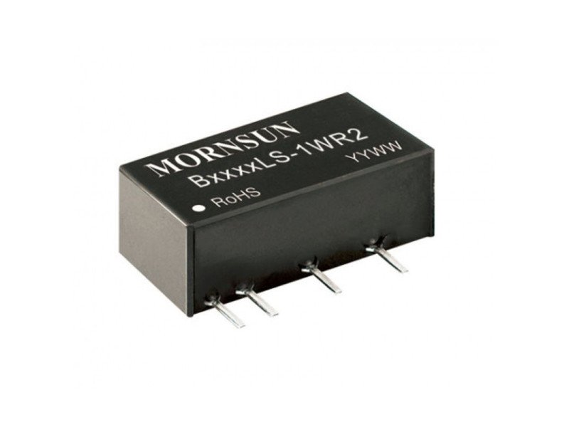 B1215LS-1WR2 Mornsun 12V to 15V DC-DC Converter 1W Power Supply Module - Ultra Compact SIP Package