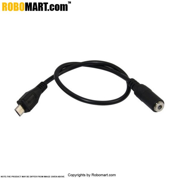 2mm DC Female to Micro USB Male Cable