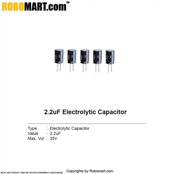 2.2µF 35v Electrolytic Capacitor (Pack of 10)