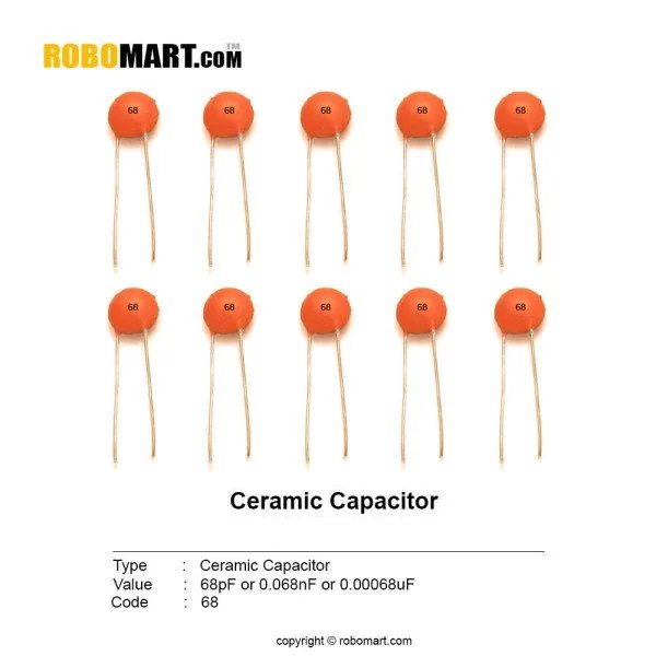 68pF Ceramic Capacitor (Pack of 30)
