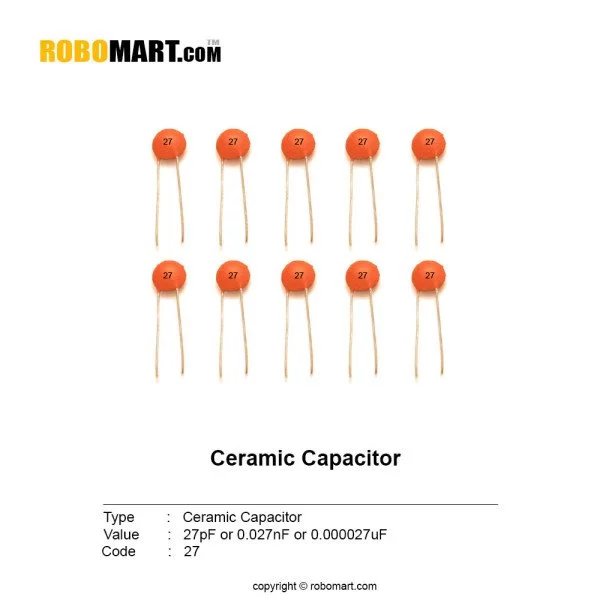 27pF Ceramic Capacitor (Pack of 30)