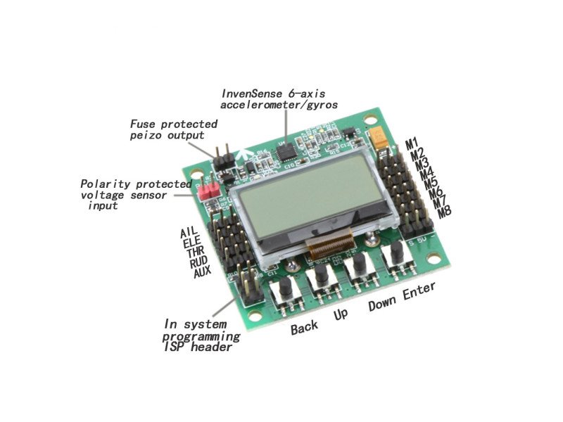 KK2.15 LCD Flight Control Board 6050MPU 644PA Multirotor update version for KK2 kk2.1