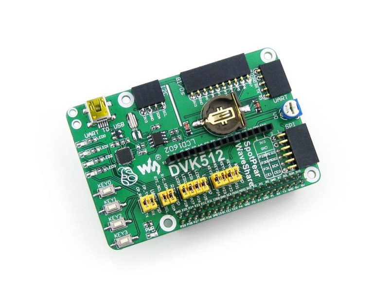 DVK512 - Raspberry Pi Model B+ Expansion/Evaluation Board, features various interfaces, dvk512 battery