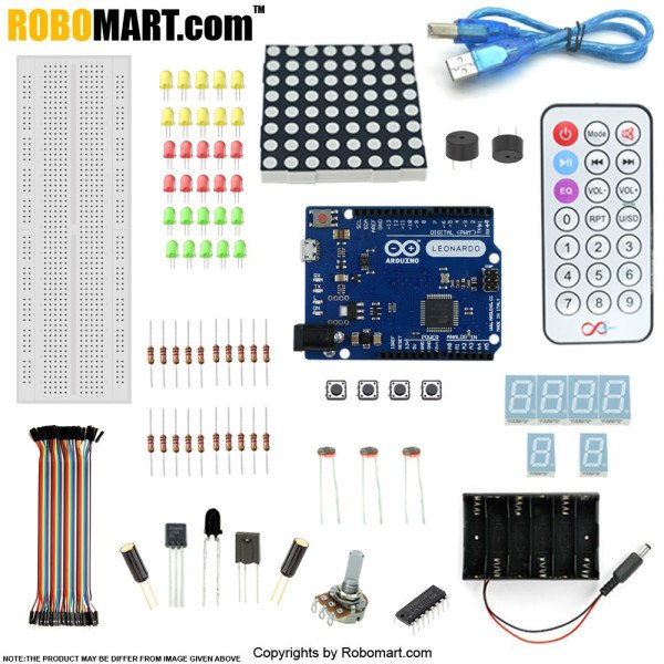 Robomart Leonardo R3 Starter Kit With 16 Basic Arduino Projects