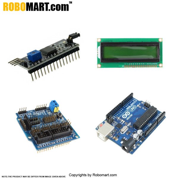 Robomart UNO R3+ Sensor V5 + IIC Module+ 2004 LCD Display