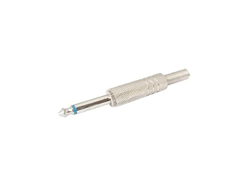 6.35 mm P-38 copper plated metal stereo connector with spring