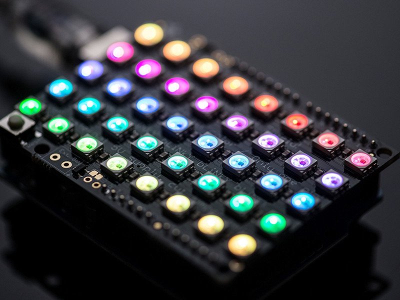 Adafruit NeoPixel Shield for Arduino - 40 RGB LED Pixel Matrix