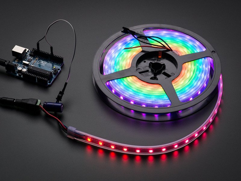 Adafruit NeoPixel Digital RGB LED Strip - White 60 LED - WHITE