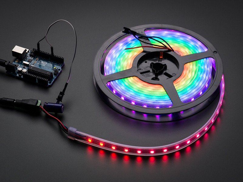 Adafruit NeoPixel Digital RGB LED Strip - Black 60 LED - BLACK