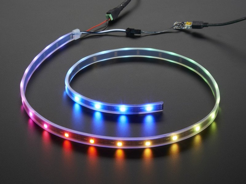 Adafruit NeoPixel LED Strip Starter Pack - 30 LED meter - Black