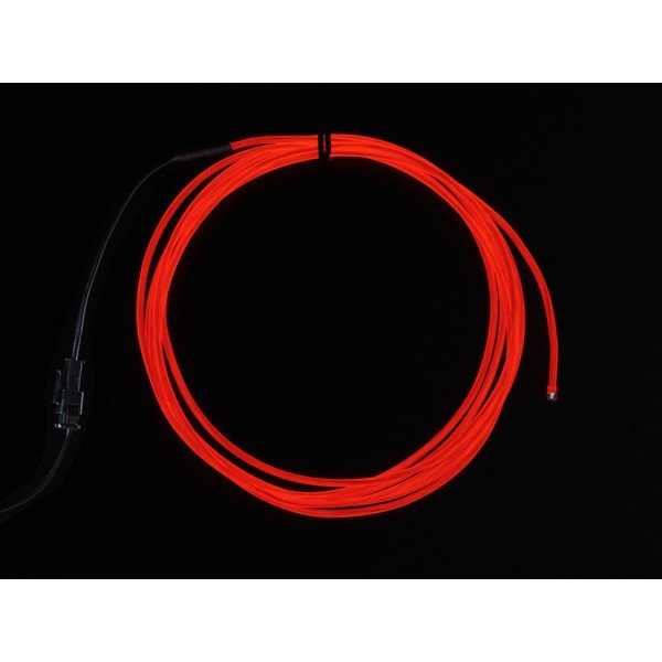 High Brightness Red Electroluminescent (EL) Wire - 2.5 meters - High brightness, long life