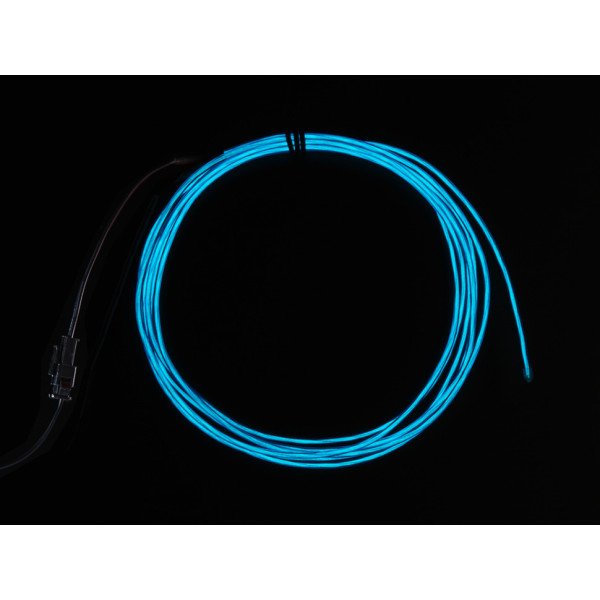 High Brightness Blue Electroluminescent (EL) Wire - 2.5 meters - High brightness, long life