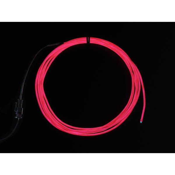 High Brightness Pink Electroluminescent (EL) Wire - 2.5 meters - High brightness, long life
