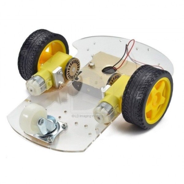 2 Wheel Transparent Robot Motor Chassis Kit for Arduino