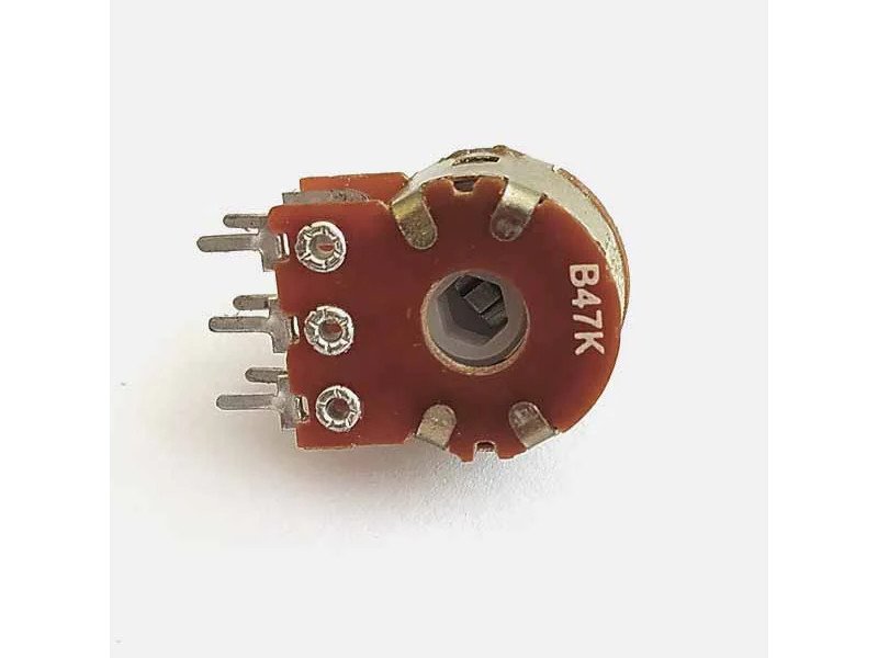 47K Ohm Dual Gang Rotary Potentiometer - Large 6 Pin Potentiometer