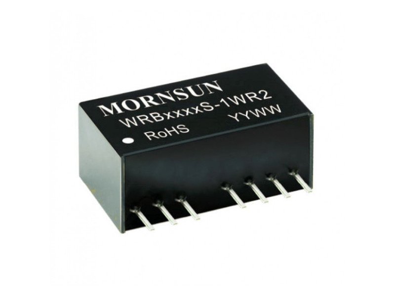 WRB1212S-1WR2 Mornsun 12V to 12V DC-DC Converter 1W Power Supply Module - Ultra Compact SIP Package