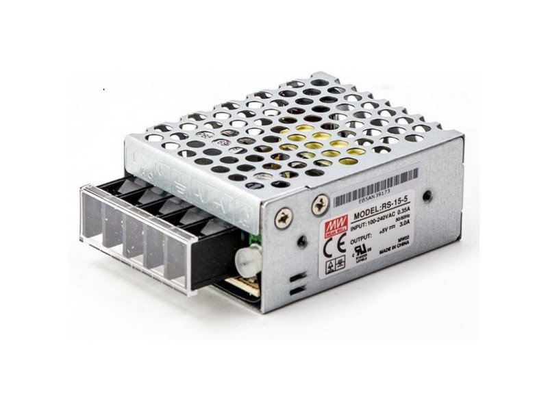 RS-15-5 Mean Well SMPS - 5V 3A - 15W Metal Power Supply