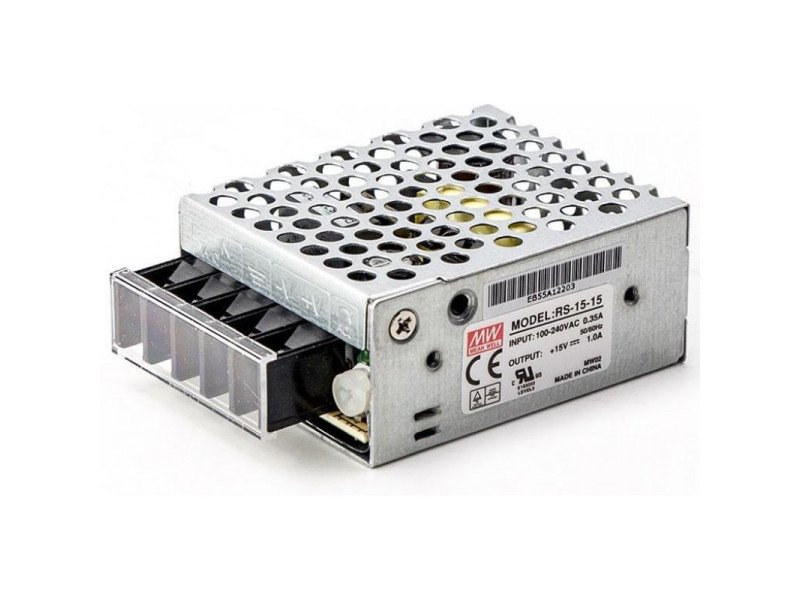 RS-15-15 Mean Well SMPS - 15V 1A - 15W Metal Power Supply