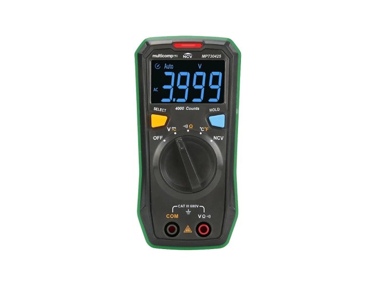 MULTICOMP PRO MP730425 AC/DC Voltage Resistance Temperature Handheld Digital Multimeter