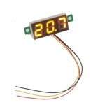 0.28inch 0-100V Three Wire DC Voltmeter Yellow