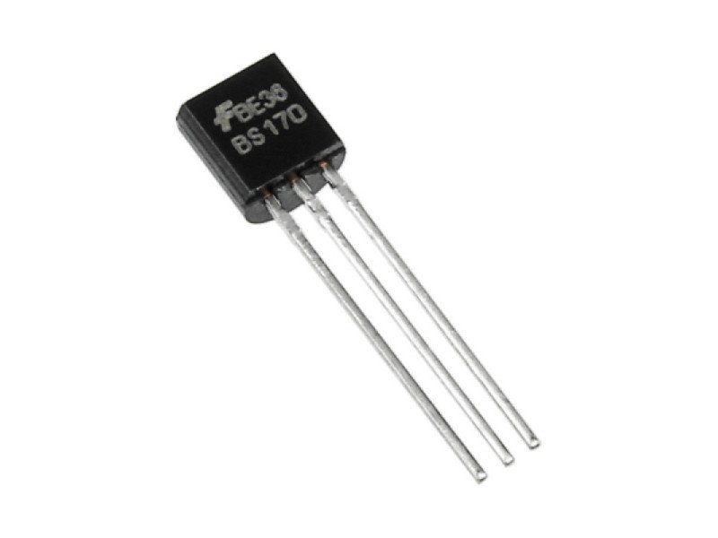 BS170 MOSFET - 60V 500mA N-Channel Small Signal MOSFET TO-92 Package (Pack of 5)