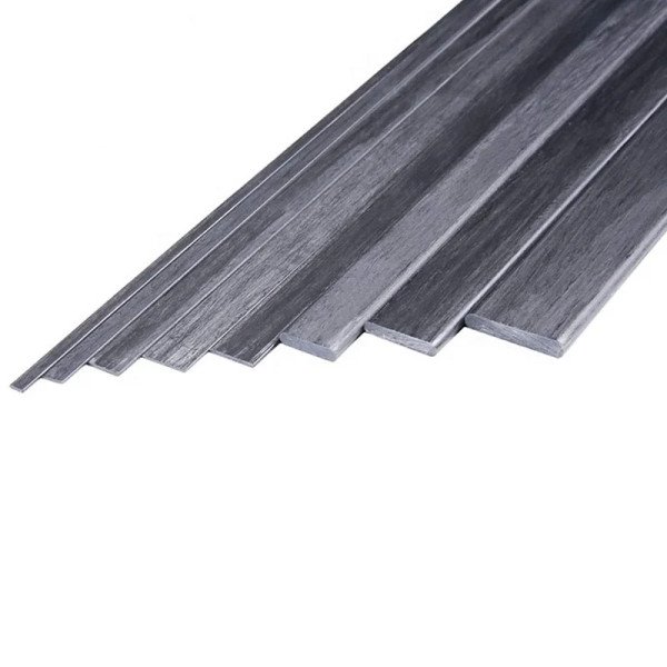 Pultruded 10mm x 2mm x 1000mm Carbon Fiber Strip-(Pack of 2)