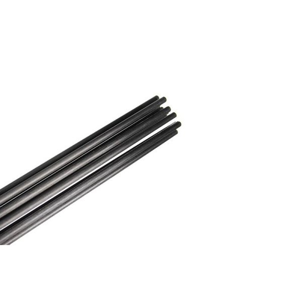 Pultruded Carbon Fiber Rod (Solid) 1.5mm x 1000mm (Pack of 2)