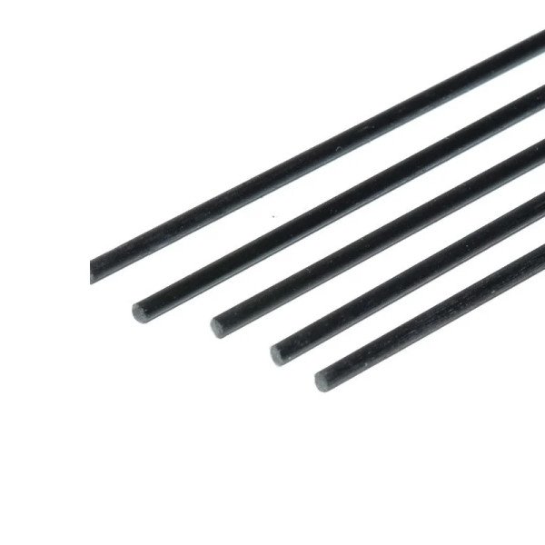 Pultruded Carbon Fiber Rod (Solid) 2mm * 1000mm (Pack of 2)