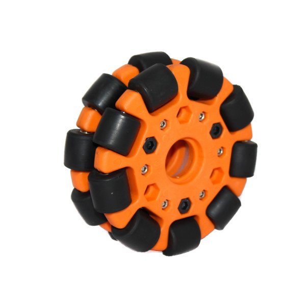 EasyMech Orange 100mm Double Glass Fiber Omni Wheel (BUSH TYPE ROLLER) High Quality