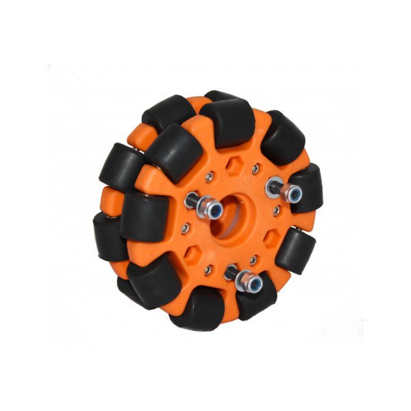 EasyMech Orange 100mm Double Glass Fiber Omni Wheel (BUSH TYPE ROLLER) High Quality