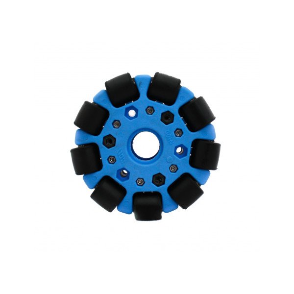 EasyMech Blue 100mm Double Glass Fiber Omni Wheel (BUSH TYPE ROLLER) High Quality