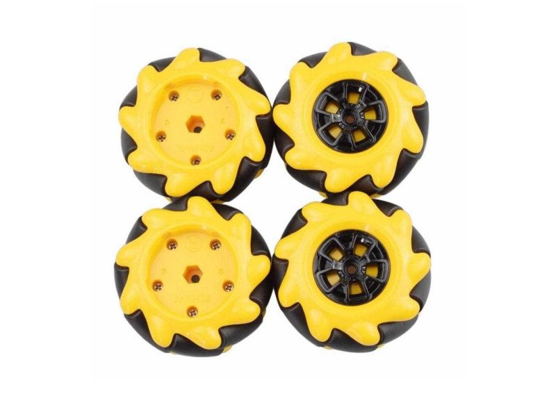 Yellow McNamum Wheel 60MM-K （4pcs/set） Compatible with 6.7mm couplings