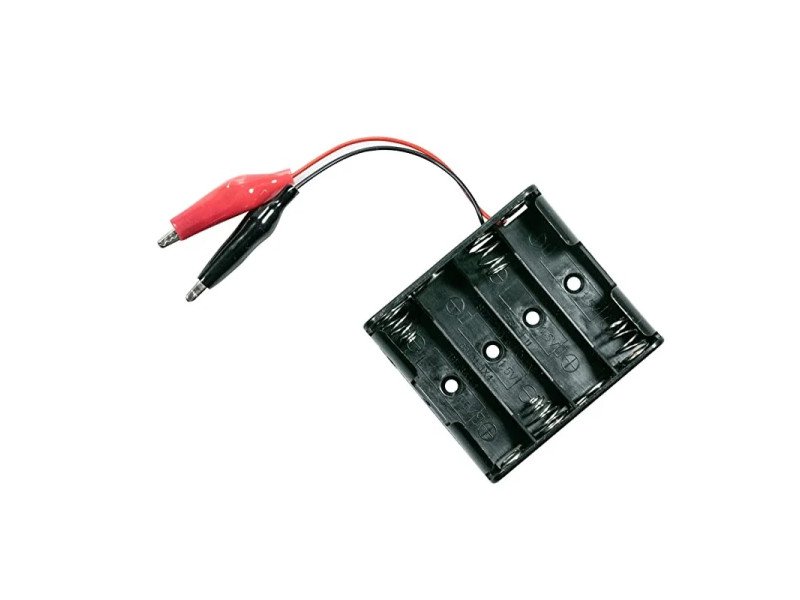 4 x AAA Battery Holder Box with Alligator Clips