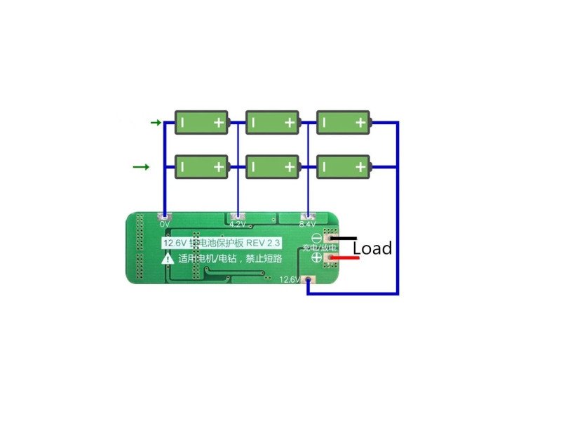 3S Series 20A 18650 Lithium Battery Protection Board 11.1V 12V 12.6V BMS