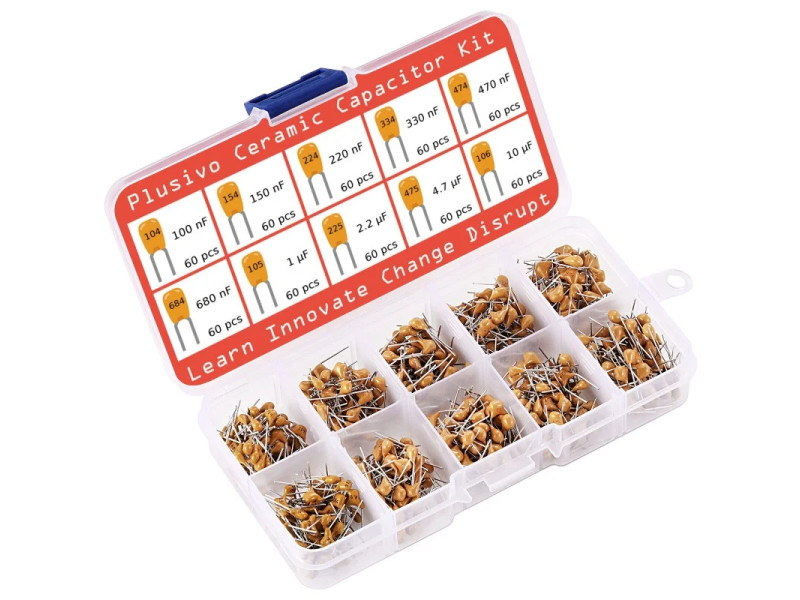 Plusivo Ceramic Capacitor Assortment Kit