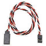 SafeConnect Twisted 100cm 22AWG Servo Lead Extention (Futaba) Cable with Hook