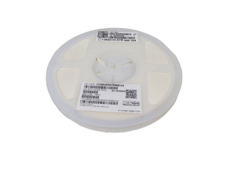 100nf 50V Capacitor 0603 SMD Package (Reel of 4000)