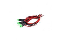 12-18V 8MM Green LED Indicator Light with Cable (Pack of 5)