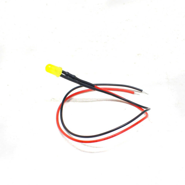 48-72V 5MM Yellow LED Indicator Light with 20CMCable (Pack of 5)
