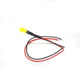 5-9V 5MM Yellow LED Indicator Light with 20CMCable (Pack of 5)